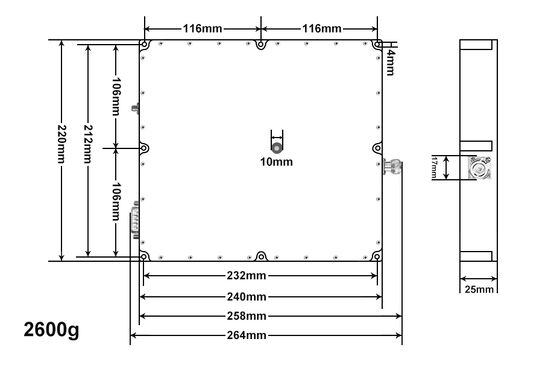 50 dbm output broad band PA power amplifier module for Safety protection
