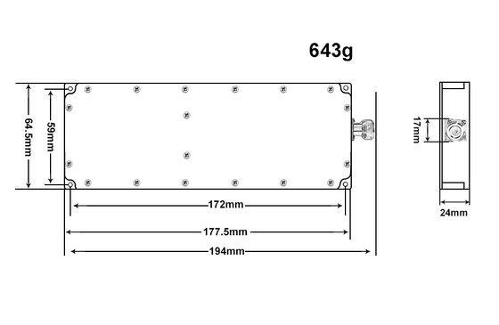 Customize 130W WIFI 5GHz 5150 mhz 5850 mhz anti fpv uav module with VCO modulation